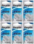 Energizer CR2450 Lithium Battery, 3v ECR2450, Qty 7