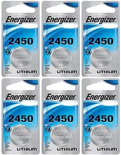 Energizer CR2450 Lithium Battery, 3v ECR2450, Qty 7
