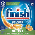 Finish Dishwasher Detergent Soap, All In 1 Gel Pacs, Orange Blossom, 60 Tablets